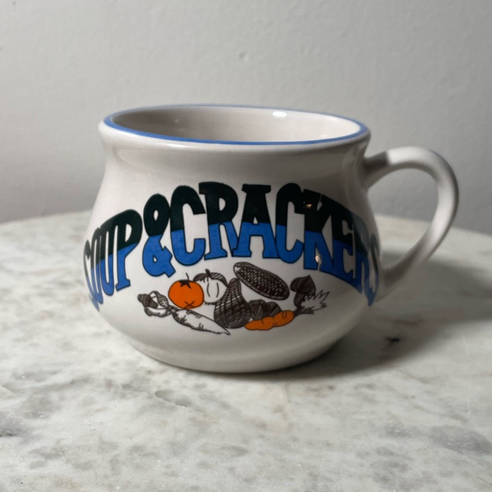 Vintage PMC Soup & Crackers Personal Soup Bowl